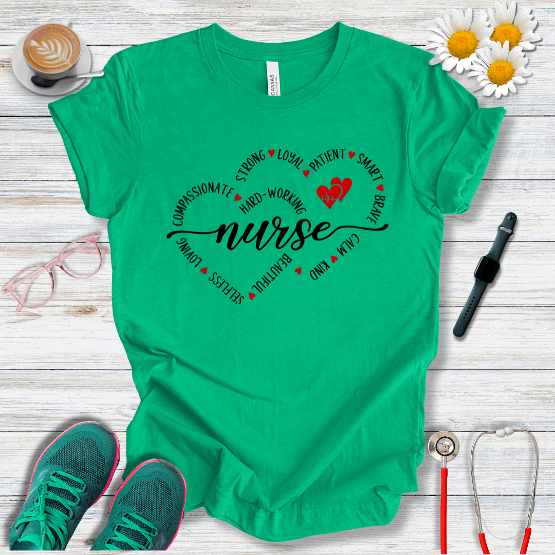 Nurse + 2 Hearts T-Shirt