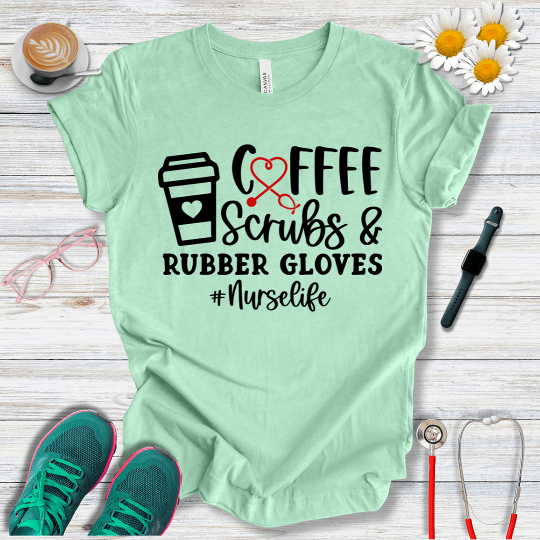 Coffee, Scrubs & Rubber Gloves (Cup) T-Shirt