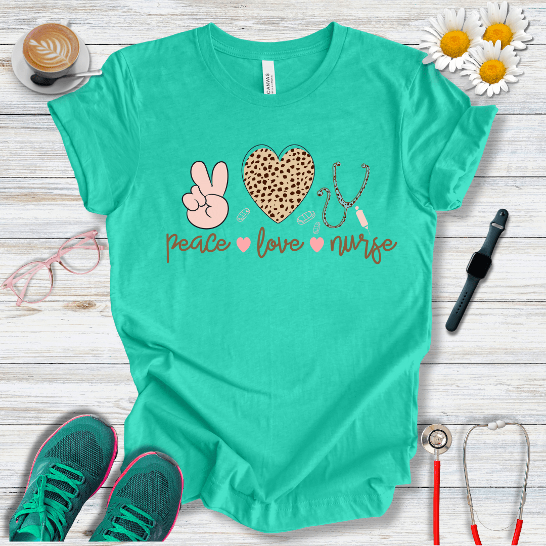Peace, Love, Nurse  T-Shirt