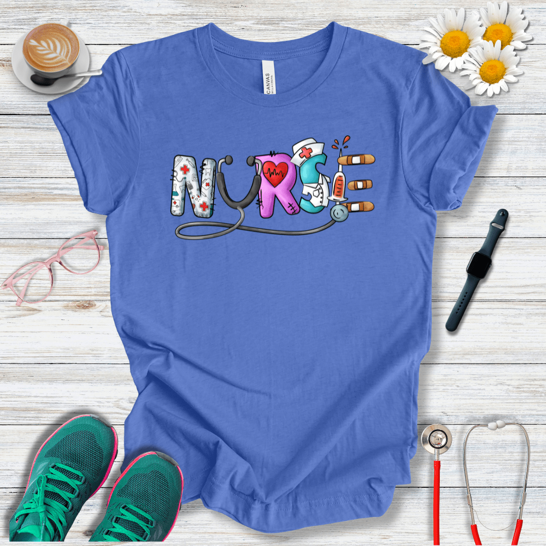 Nurse Cartoon Style T-Shirt