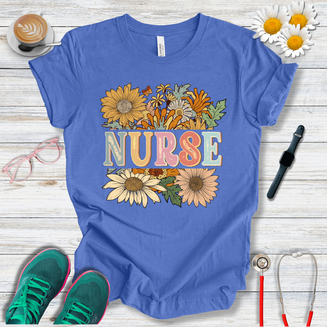 Nurse Floral Style T-Shirt