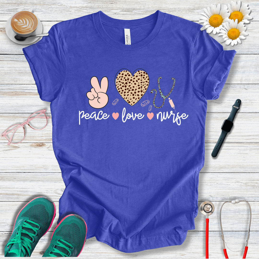 Peace, Love, Nurse  T-Shirt