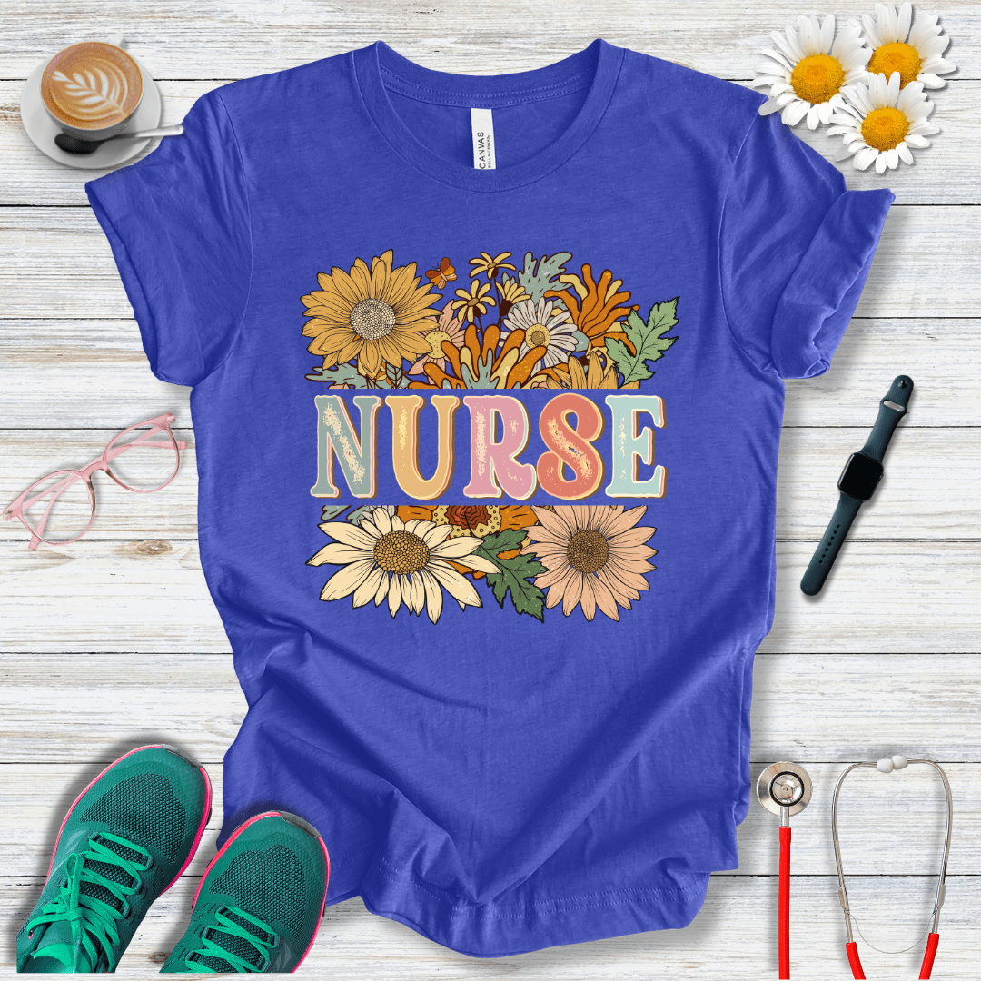 Nurse Floral Style T-Shirt