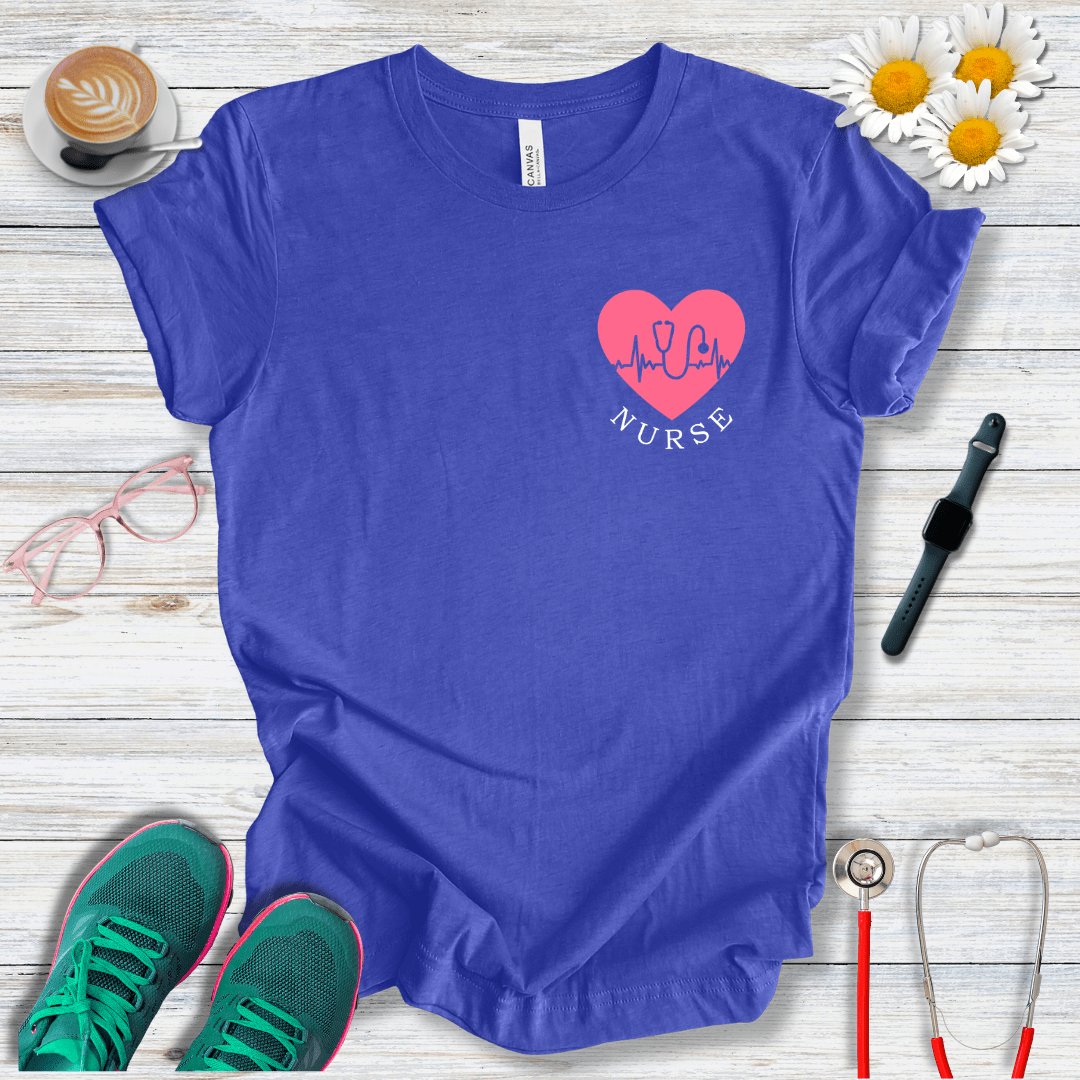 Nurse + Heart Pocket Style T-Shirt