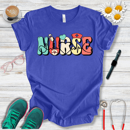 Nurse Icons, Bubble Style T-Shirt