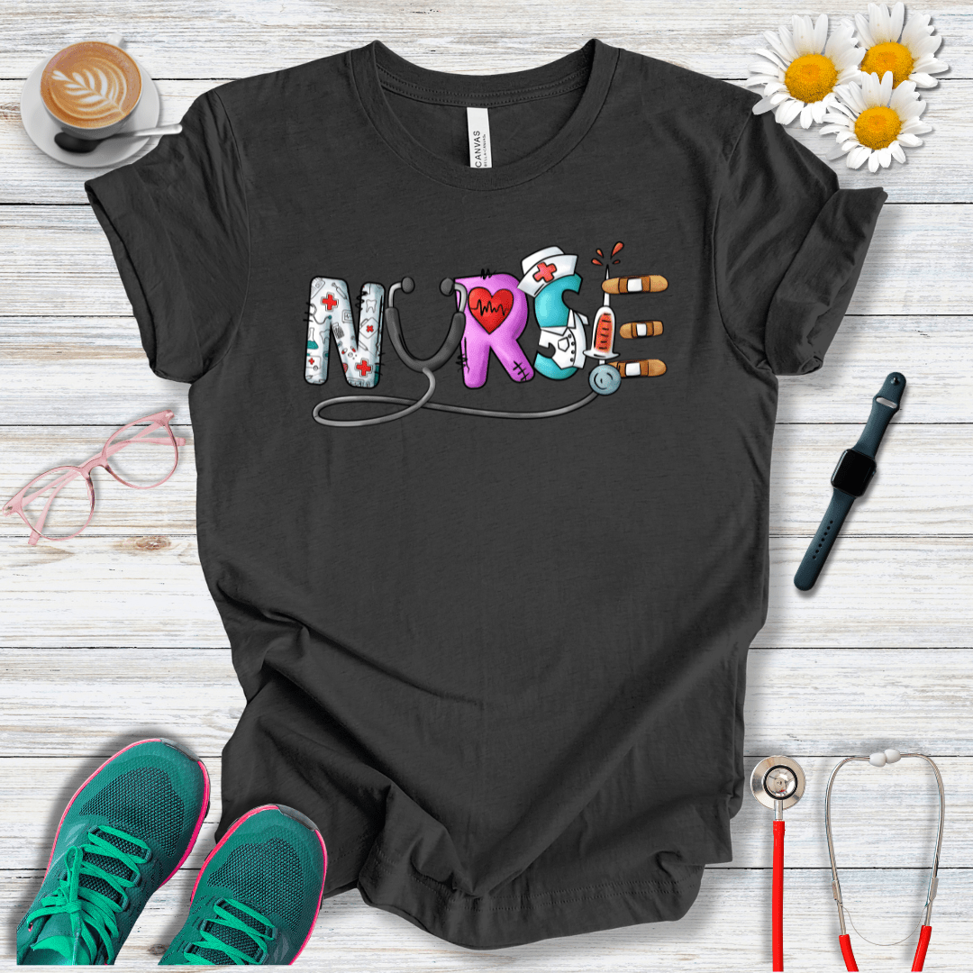 Nurse Cartoon Style T-Shirt