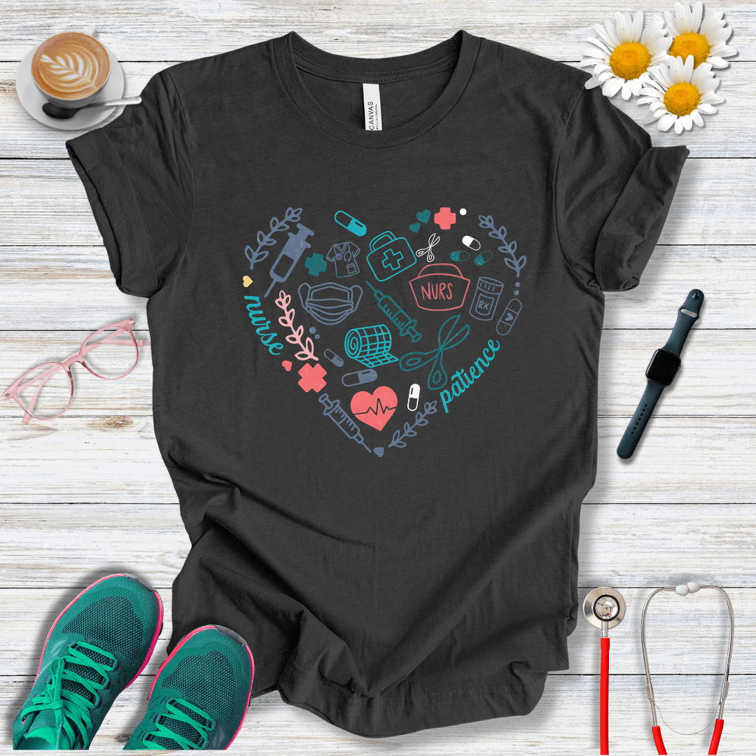 Heart With Nurse Icons T-Shirt