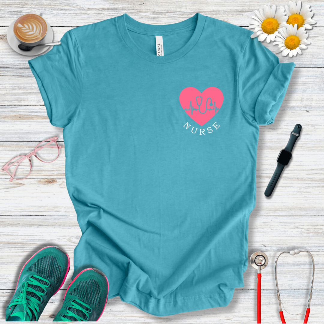 Nurse + Heart Pocket Style T-Shirt