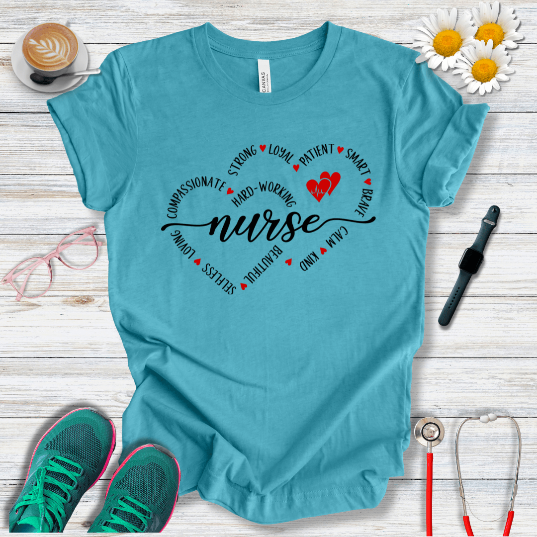 Nurse + 2 Hearts T-Shirt