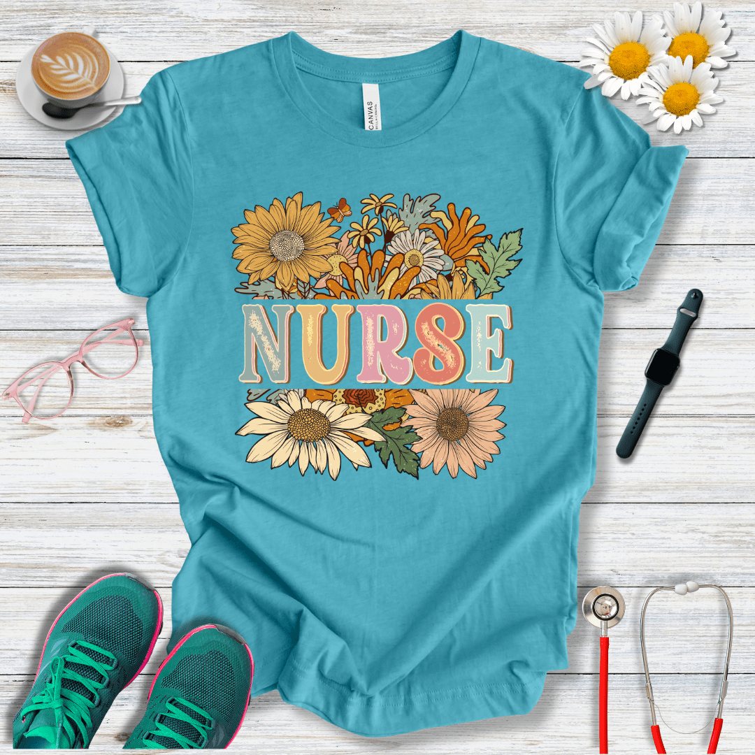 Nurse Floral Style T-Shirt